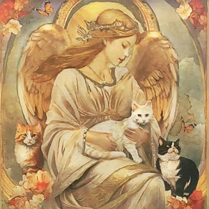 Sympathy Card (20 pack) In the arms of angels, Clowder of Cats