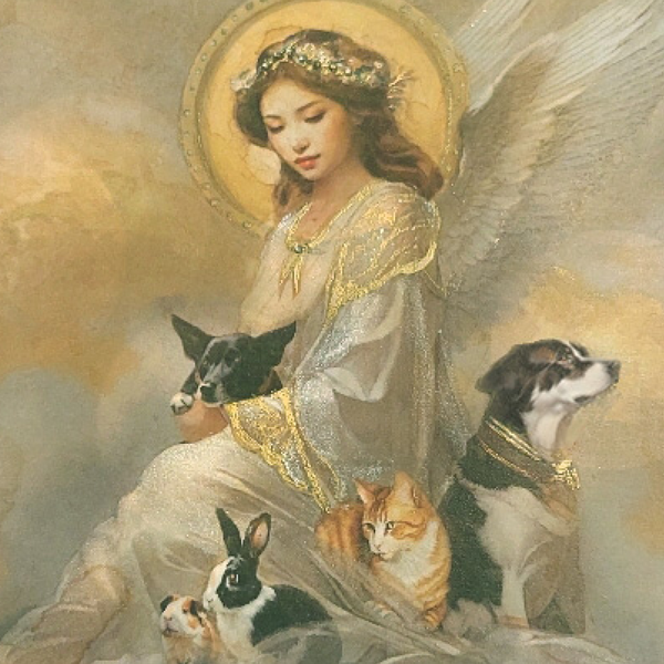 Sympathy Card (20 pack) In the arms of angels, Small Animals