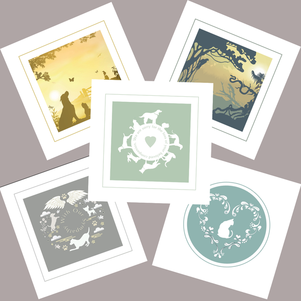 UNCUSTOMISED, Sympathy Cards - Mixed (pack of 20)