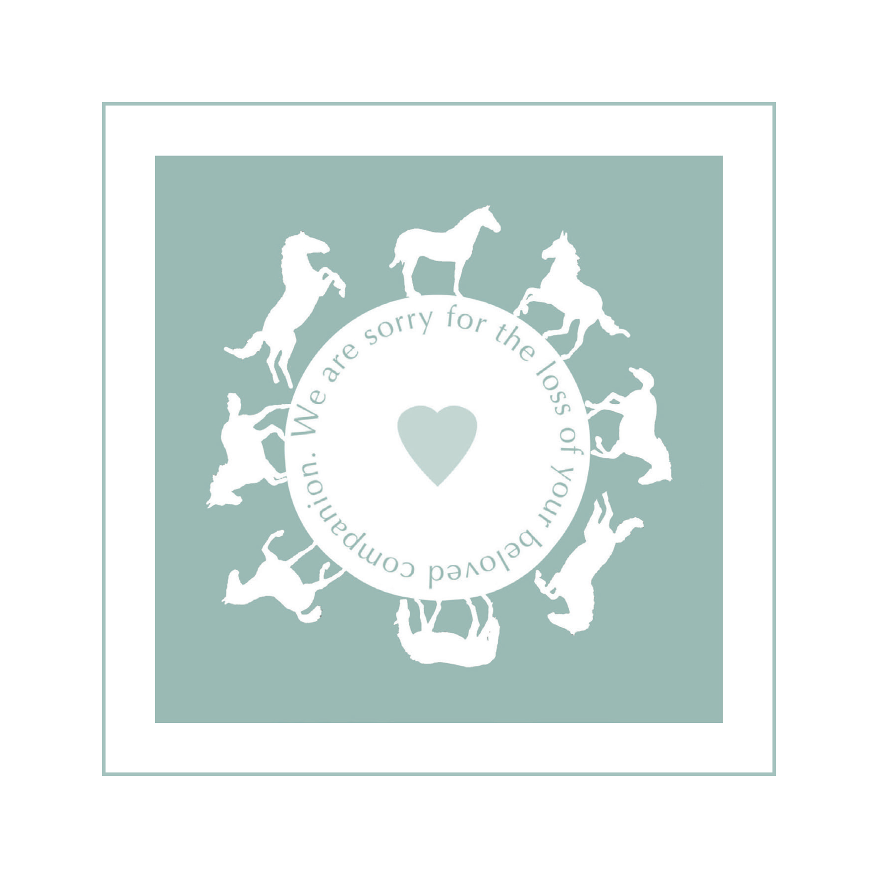 Loss Of Horse Sympathy Card (5X7 Inch And Message Inside...