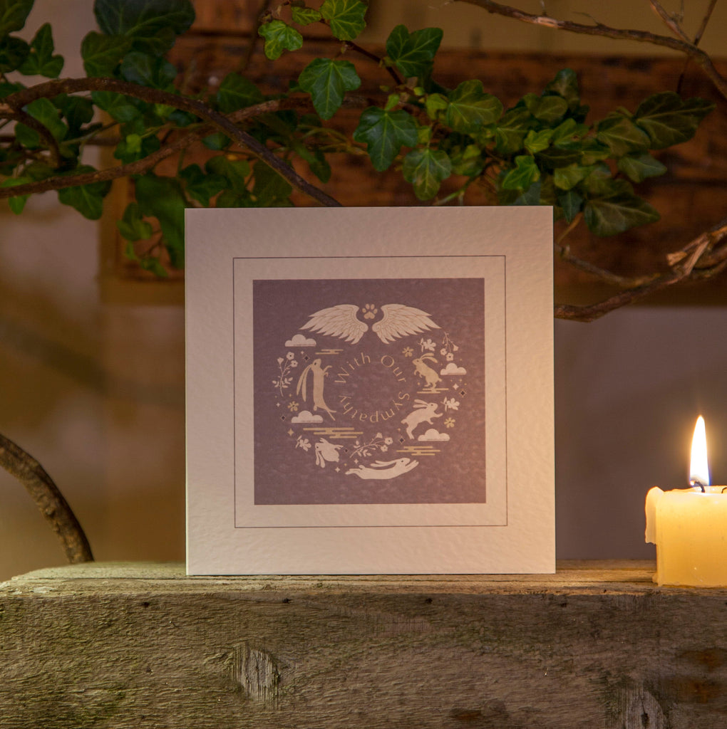 Sympathy Card, Wings of Love, Rabbit – A Brush With Love